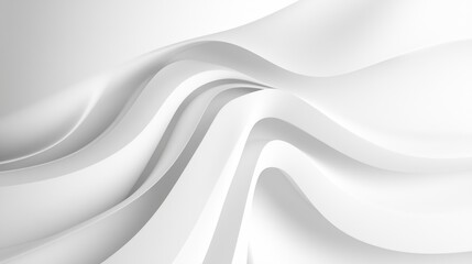 Obraz premium A smooth, flowing abstract background design featuring elegant white waves and soft curves to convey a sense of calm and sophistication.