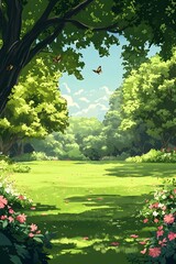 The vitality of tropical rainforest in the morning light