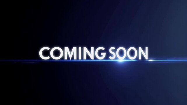 A dynamic, cinematic video teaser with a centered, straight-on camera angle. Bold 'Coming Soon' text on a dark, dramatic background.