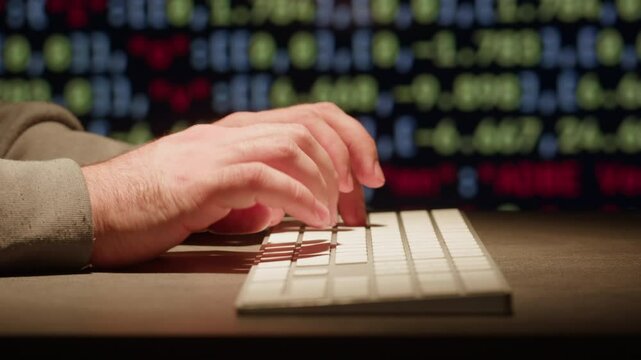 Man work with chat AI online, connecting with AI and using a chatbot. IT engineer software developer programmer interact with chat bot, making writing code. Typing on laptop keyboard close-up. 