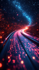Data connection speed lines technology abstract background with digital flow of data and modern design elements.
