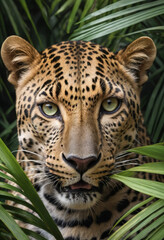 Fototapeta premium Feral Gaze: The Spirit of the Jungle