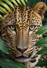 Obraz premium Feral Gaze: The Spirit of the Jungle