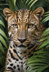 Fototapeta premium Feral Gaze: The Spirit of the Jungle