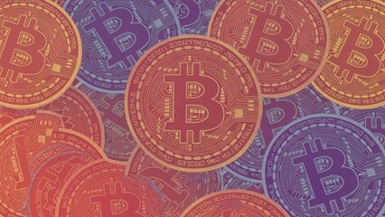 Abstract Bitcoin Cryptocurrency Art Pattern