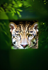 Obraz premium The Guardian of the Jungle: Eyes of Fire