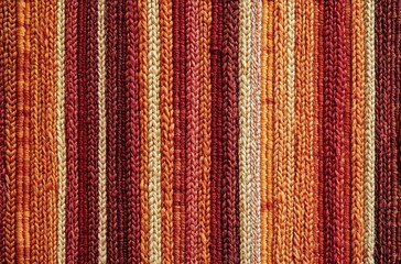 Obraz premium Red, Orange, and Yellow Striped Woven background
