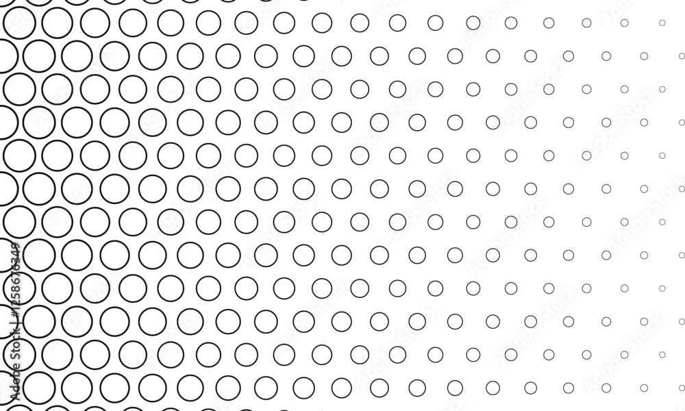 Poster abstract big small outline dot pattern can be used background.