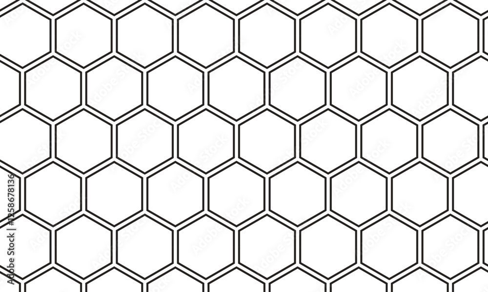 Poster abstract outline honeycomb pattern can be used background.