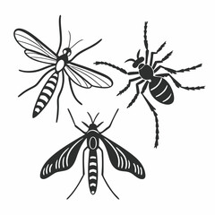 set of insects vector illustration