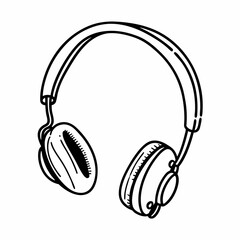 headphones on white background