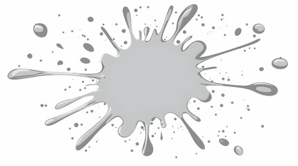Fototapeta premium Gray paint splatter, isolated on white background, suitable for design elements