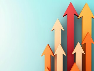 Graphical depiction of risk hedging with overlapping arrows stabilizing fluctuating stock lines