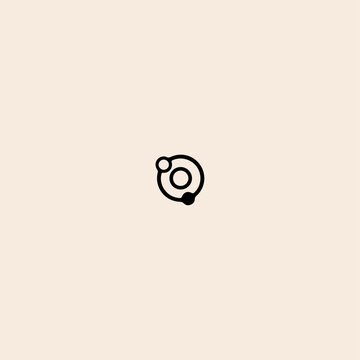 Molecule icon flat vector design. 
