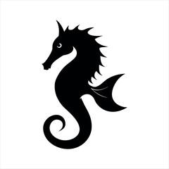 Sea Horse Aquatic silhouette Animal black and white