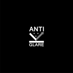 Anti glare sign icon isolated on dark background
