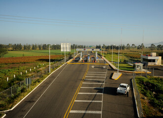 Detail of a highway road in Mexico