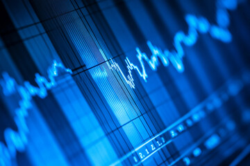 A vivid abstract display charts and graphs generated with AI