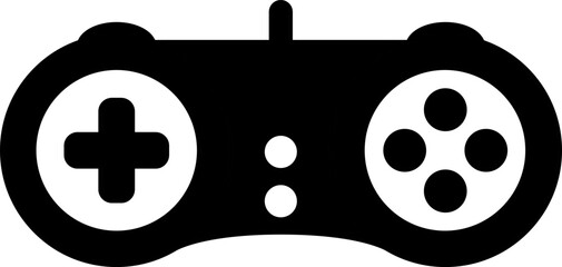 Games icon vector. Gamepad new concept. Black and white game controller symbol trendy flat and simple style icon for web site design, logo, app, game UI isolated on white background.