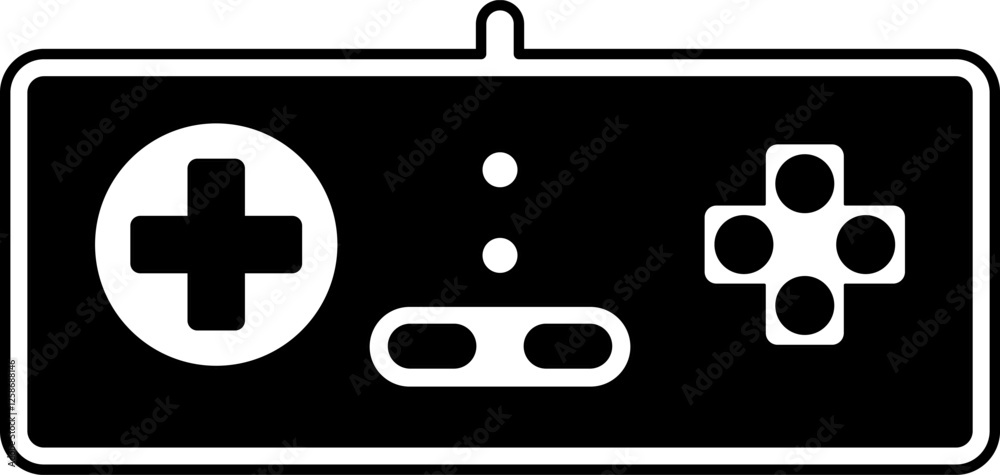Fototapete games icon vector. gamepad new concept. black and white game controller symbol trendy flat and simpl