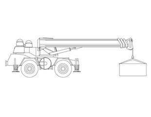 One type of crane truck that is often used to help with heavy lifting work