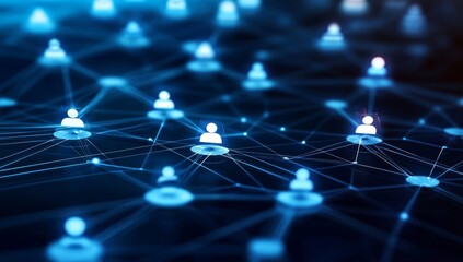 Global network, digital connection, nodes, abstract background, communication, data visualization