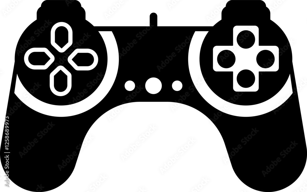 Fototapete Games icon vector. Gamepad New concept. Black and white game controller symbol trendy flat and simple style icon for web site design, logo, app, game UI isolated on white background.