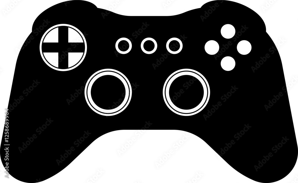 Fototapete Games icon vector. Gamepad New concept. Black and white game controller symbol trendy flat and simple style icon for web site design, logo, app, game UI isolated on white background.