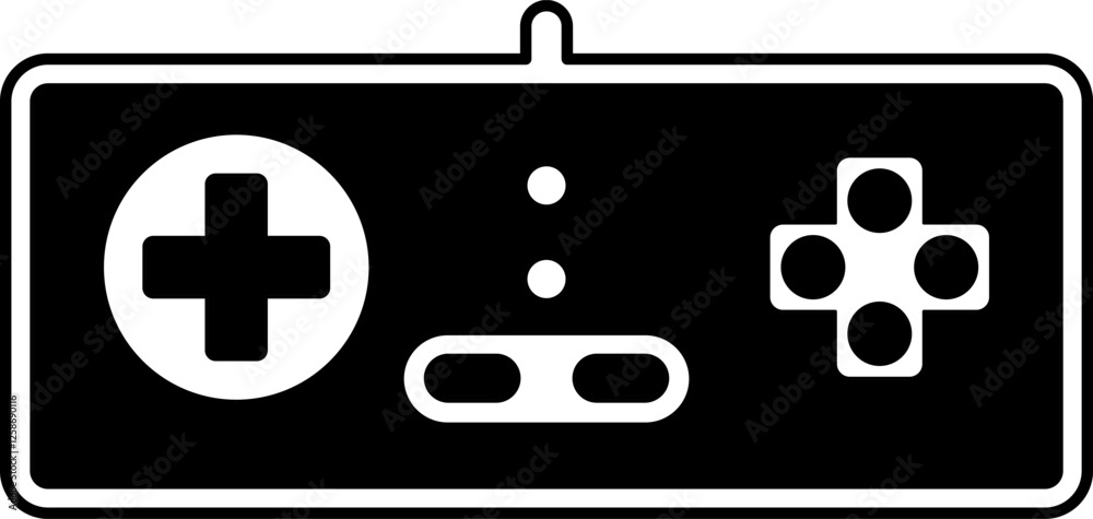 Fototapete Games icon vector. Gamepad New concept. Black and white game controller symbol trendy flat and simple style icon for web site design, logo, app, game UI isolated on white background.