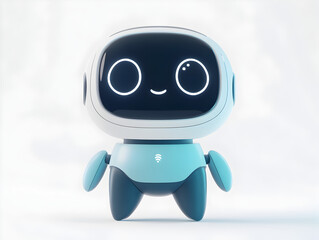 Obraz premium Advanced 3D-rendered AI bot with a friendly appearance, ideal for artificial intelligence, automation, and digital assistant concepts