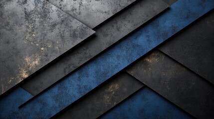 Sleek Blue Background with Triangles and Angles for Design, Featuring White Space in the Center for Text. Abstract Geometric Modern Wallpaper Ideal for Banner Templates and Digital Projects.