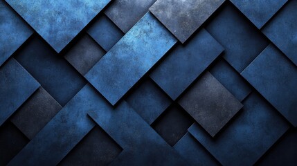 Sleek Blue Background with Triangles and Angles for Design, Featuring White Space in the Center for Text. Abstract Geometric Modern Wallpaper Ideal for Banner Templates and Digital Projects.