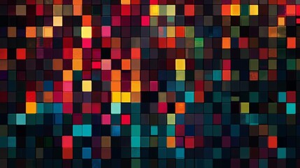 Fototapeta premium A glitch-art inspired digital abstract with distorted pixelated patterns.