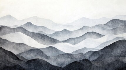 Obraz premium Layered perspectives in mountains highlight depth and scale.