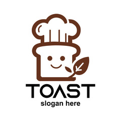 Cute Toast Chef Logo