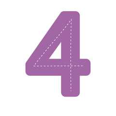 Handrawn line 10 Numbers Tracing. Children Learning Printable. number tracing practice worksheet and coloring book page with outline vector for Pre-school Kids