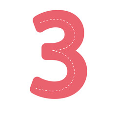 Naklejka premium Handrawn line 10 Numbers Tracing. Children Learning Printable. number tracing practice worksheet and coloring book page with outline vector for Pre-school Kids