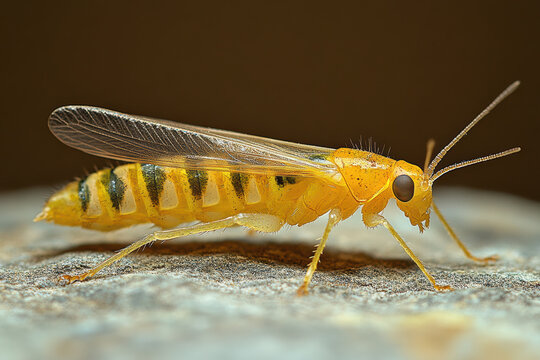 Macro View of a Thrips Insect