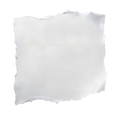piece of white paper tear isolated on transparent background, png