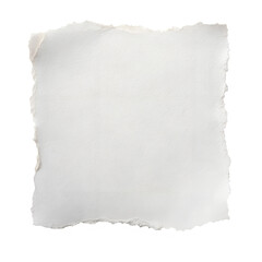 piece of white paper tear isolated on transparent background, png