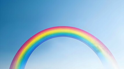 Obraz premium Rainbow Soap Bubble Arc Against Blue Sky