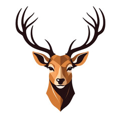 Naklejka premium deer head vector style image