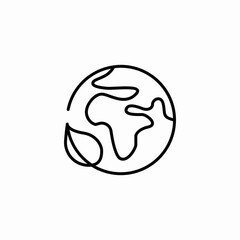 earth green icon sign vector