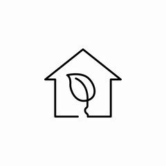 eco house icon sign vector