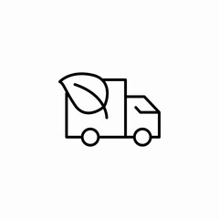 eco truck icon sign vector
