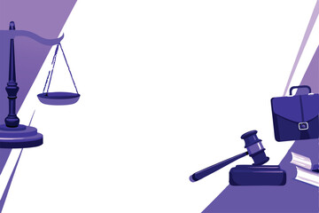 Create a vector background featuring intricately detailed scales of justice, incorporating law-related symbols for a sophisticated, authoritative feel.