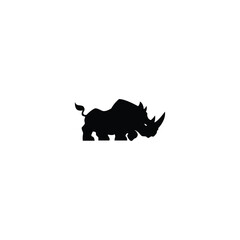 rhino vector illustration for icon,symbol or logo. rhino silhouette