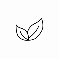 long leaves icon sign vector