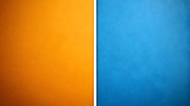 Orange And Blue Paint Background With Texture