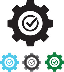 settings icon tick mark with